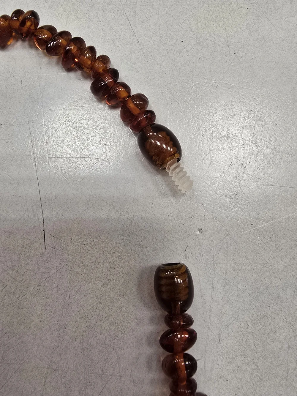 Amber Bead Necklace - Honey Brown Women's Jewelry
